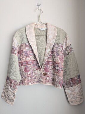 Vintage Flashback Quilted Crop Jacket